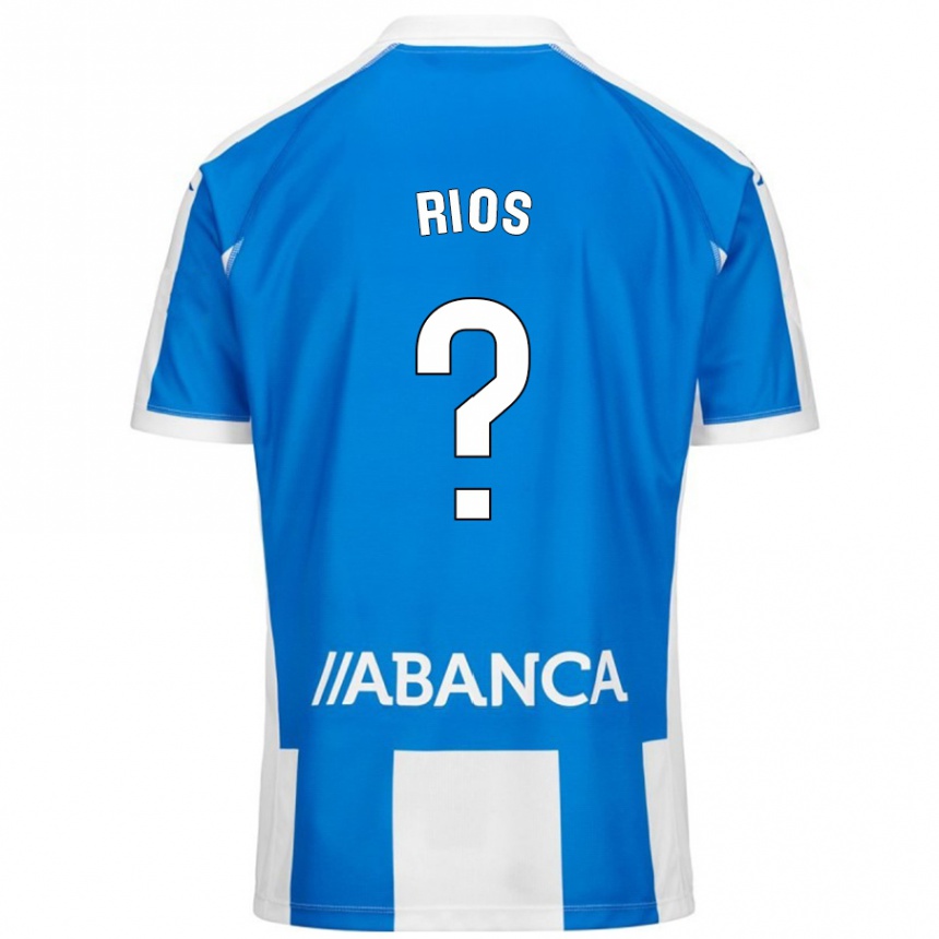 Kinder Fußball Hugo Rios #0 Blau Weiß Heimtrikot Trikot 2024/25 T-Shirt Luxemburg