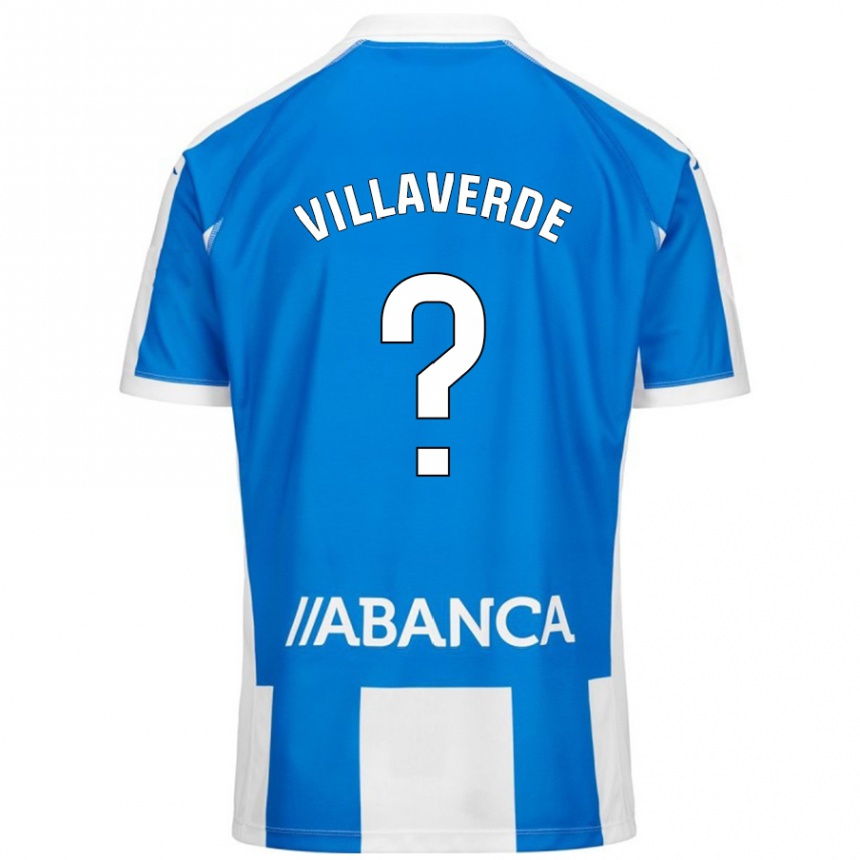 Kinder Fußball Hugo Villaverde #0 Blau Weiß Heimtrikot Trikot 2024/25 T-Shirt Luxemburg