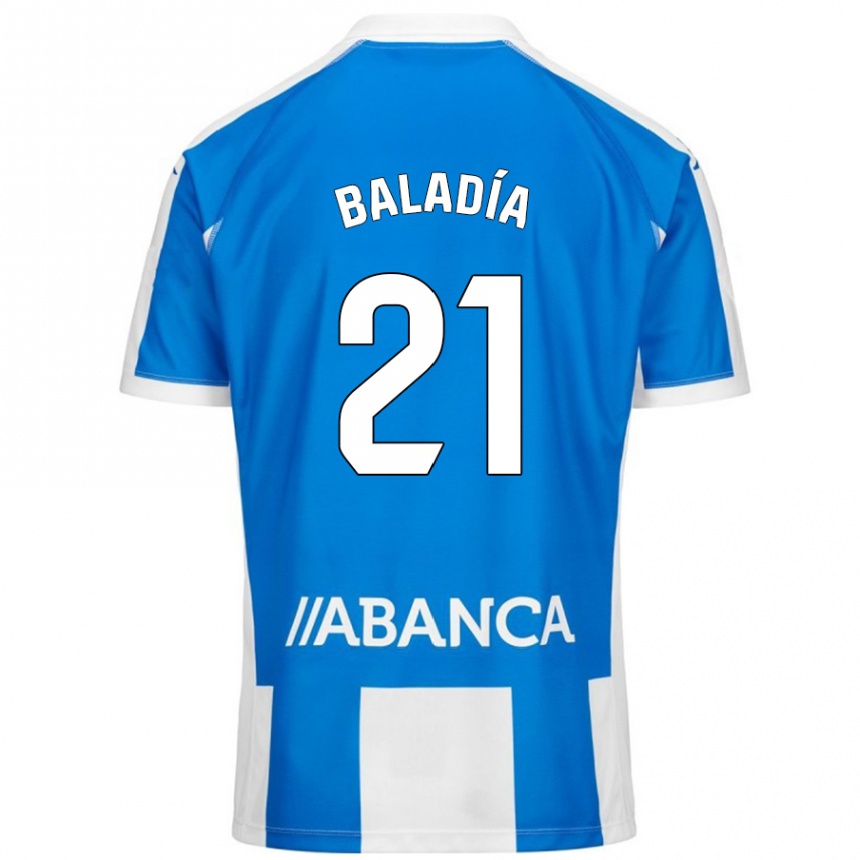 Kinder Fußball Álvaro Baladía #21 Blau Weiß Heimtrikot Trikot 2024/25 T-Shirt Luxemburg