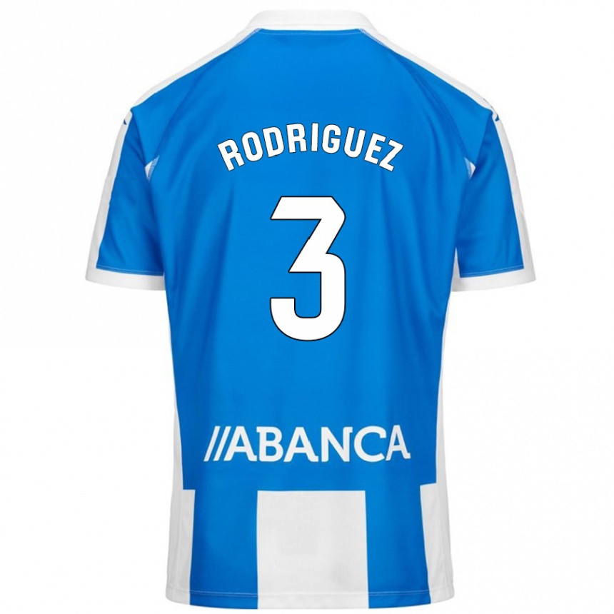 Kinder Fußball Clara Rodríguez #3 Blau Weiß Heimtrikot Trikot 2024/25 T-Shirt Luxemburg