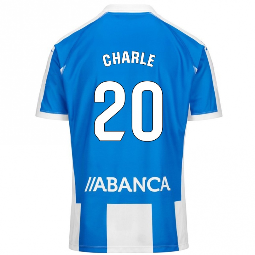 Kinder Fußball Marta Charle #20 Blau Weiß Heimtrikot Trikot 2024/25 T-Shirt Luxemburg