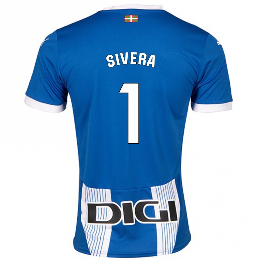 Kinder Fußball Antonio Sivera #1 Blau Heimtrikot Trikot 2024/25 T-Shirt Luxemburg