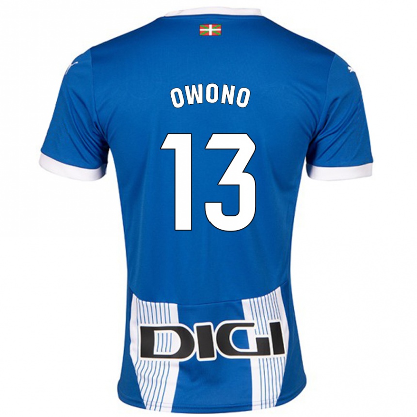 Kinder Fußball Jesús Owono #13 Blau Heimtrikot Trikot 2024/25 T-Shirt Luxemburg