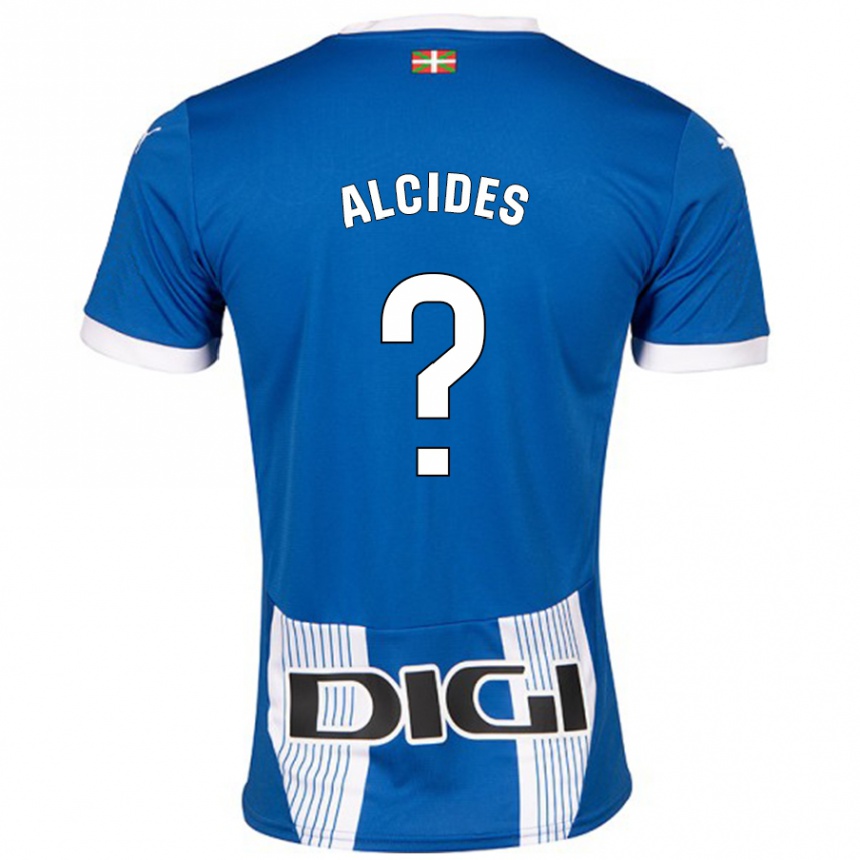 Kinder Fußball Diego Alcides #0 Blau Heimtrikot Trikot 2024/25 T-Shirt Luxemburg