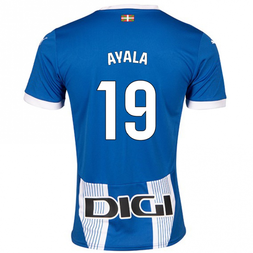 Kinder Fußball Axel Ayala #19 Blau Heimtrikot Trikot 2024/25 T-Shirt Luxemburg