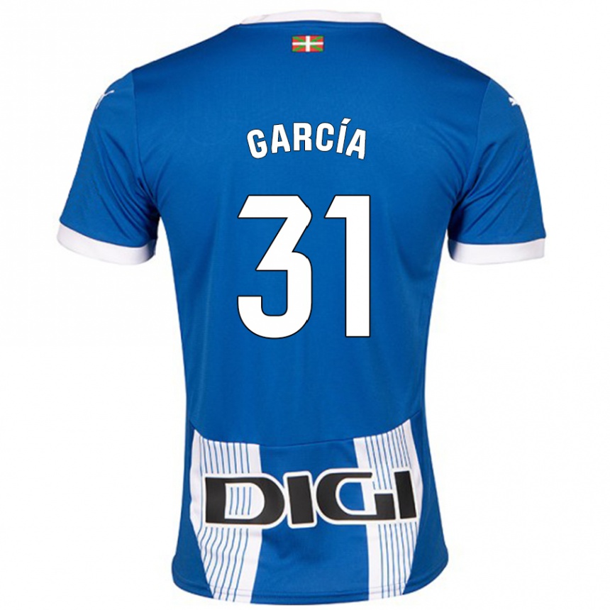 Kinder Fußball Gaizka García #31 Blau Heimtrikot Trikot 2024/25 T-Shirt Luxemburg