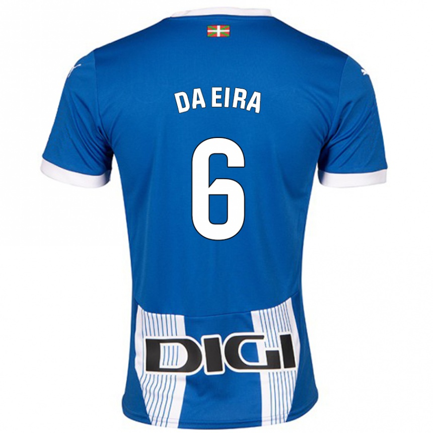 Kinder Fußball Stefanie Da Eira #6 Blau Heimtrikot Trikot 2024/25 T-Shirt Luxemburg