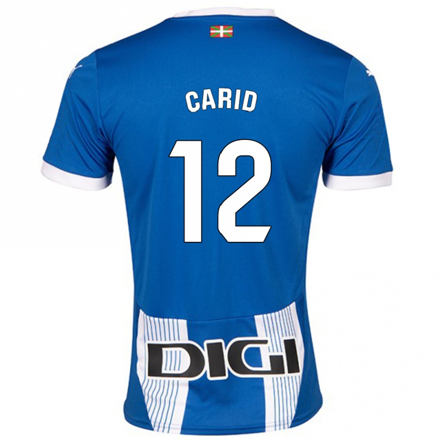 Kinder Fußball Andrea Carid #12 Blau Heimtrikot Trikot 2024/25 T-Shirt Luxemburg