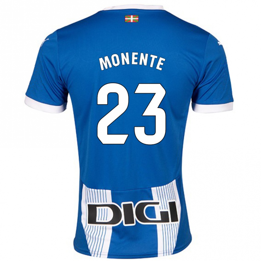 Kinder Fußball Leyre Monente #23 Blau Heimtrikot Trikot 2024/25 T-Shirt Luxemburg