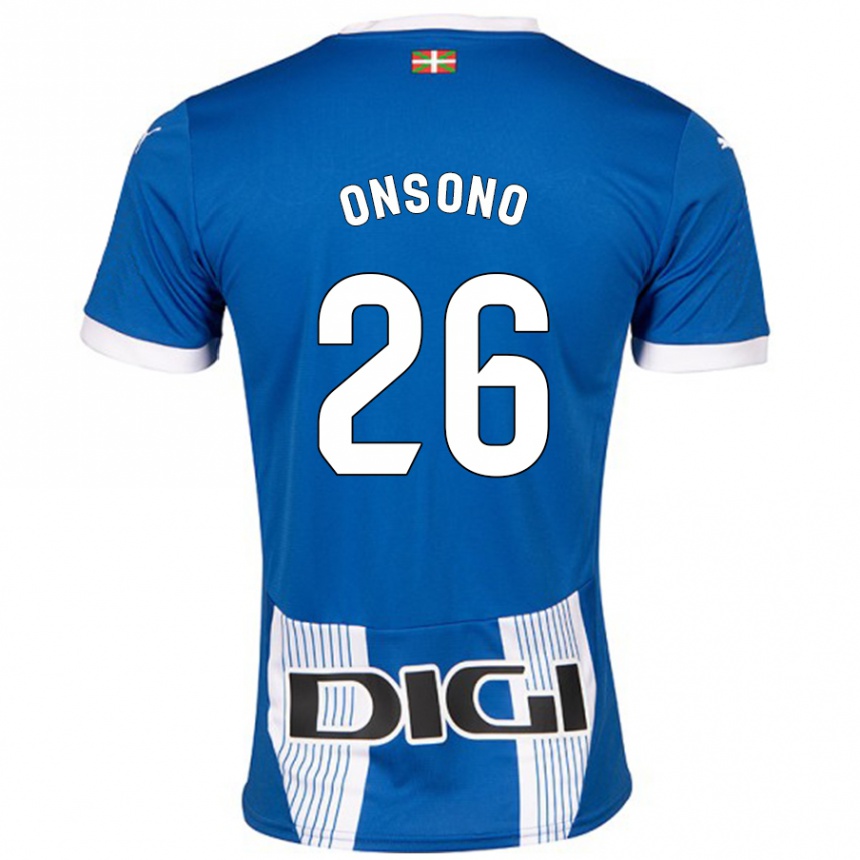 Kinder Fußball Lorea Onsoño #26 Blau Heimtrikot Trikot 2024/25 T-Shirt Luxemburg