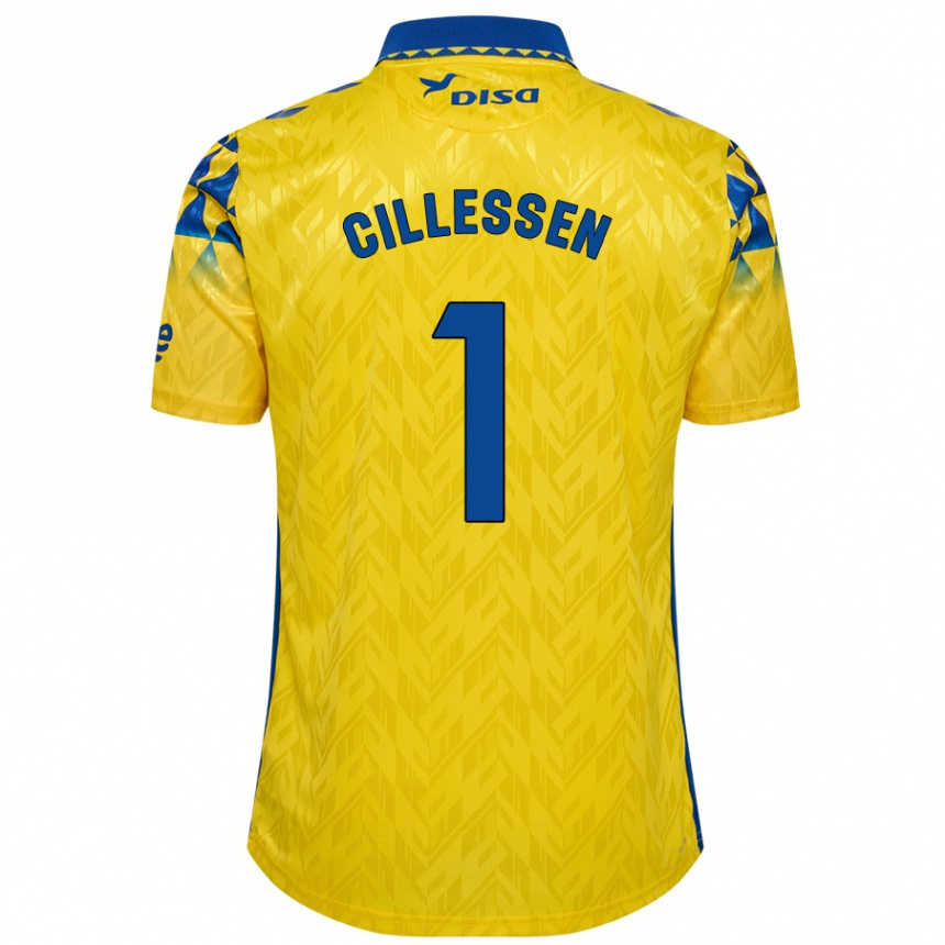 Kinder Fußball Jasper Cillessen #1 Gelb Blau Heimtrikot Trikot 2024/25 T-Shirt Luxemburg