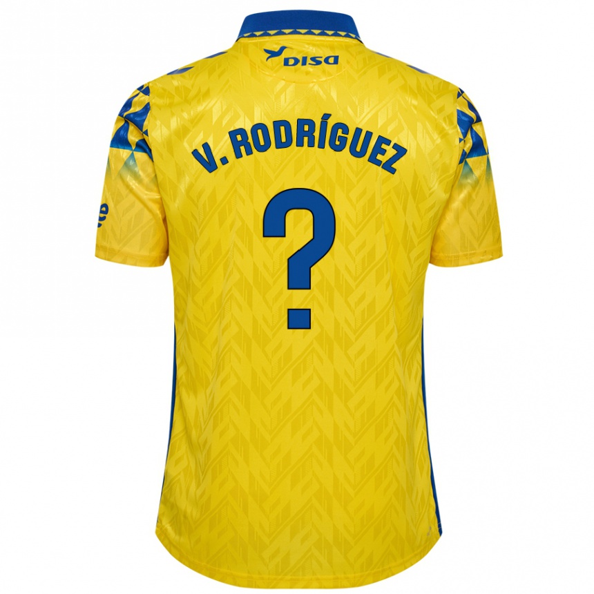 Kinder Fußball Carlos Vicente Rodríguez #0 Gelb Blau Heimtrikot Trikot 2024/25 T-Shirt Luxemburg