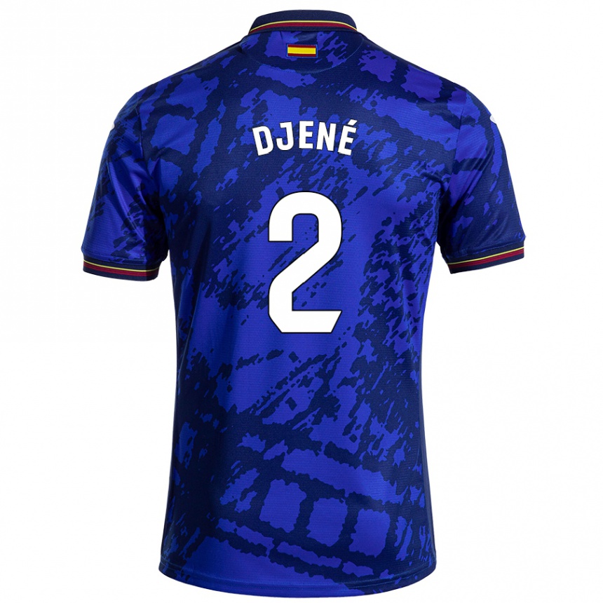 Kinder Fußball Djené #2 Dunkleres Blau Heimtrikot Trikot 2024/25 T-Shirt Luxemburg