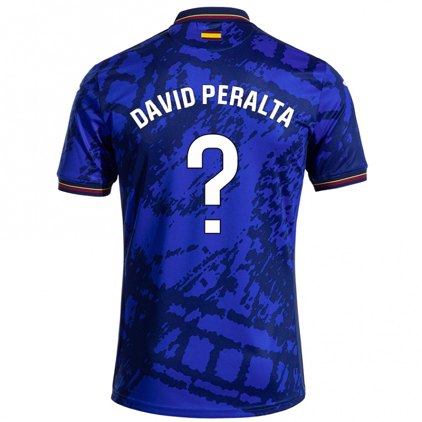 Kinder Fußball Juan David Peralta #0 Dunkleres Blau Heimtrikot Trikot 2024/25 T-Shirt Luxemburg