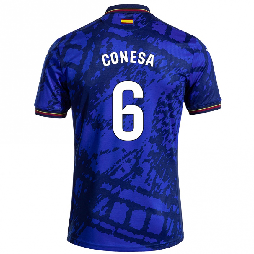 Kinder Fußball Nico Conesa #6 Dunkleres Blau Heimtrikot Trikot 2024/25 T-Shirt Luxemburg