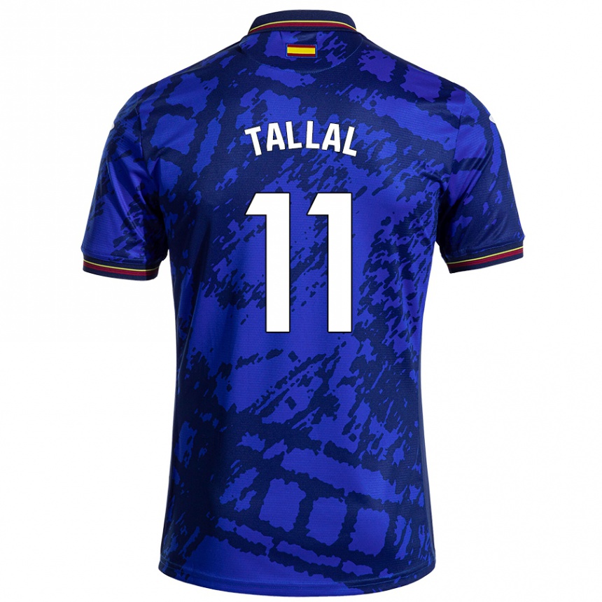 Kinder Fußball Yassin Tallal #11 Dunkleres Blau Heimtrikot Trikot 2024/25 T-Shirt Luxemburg