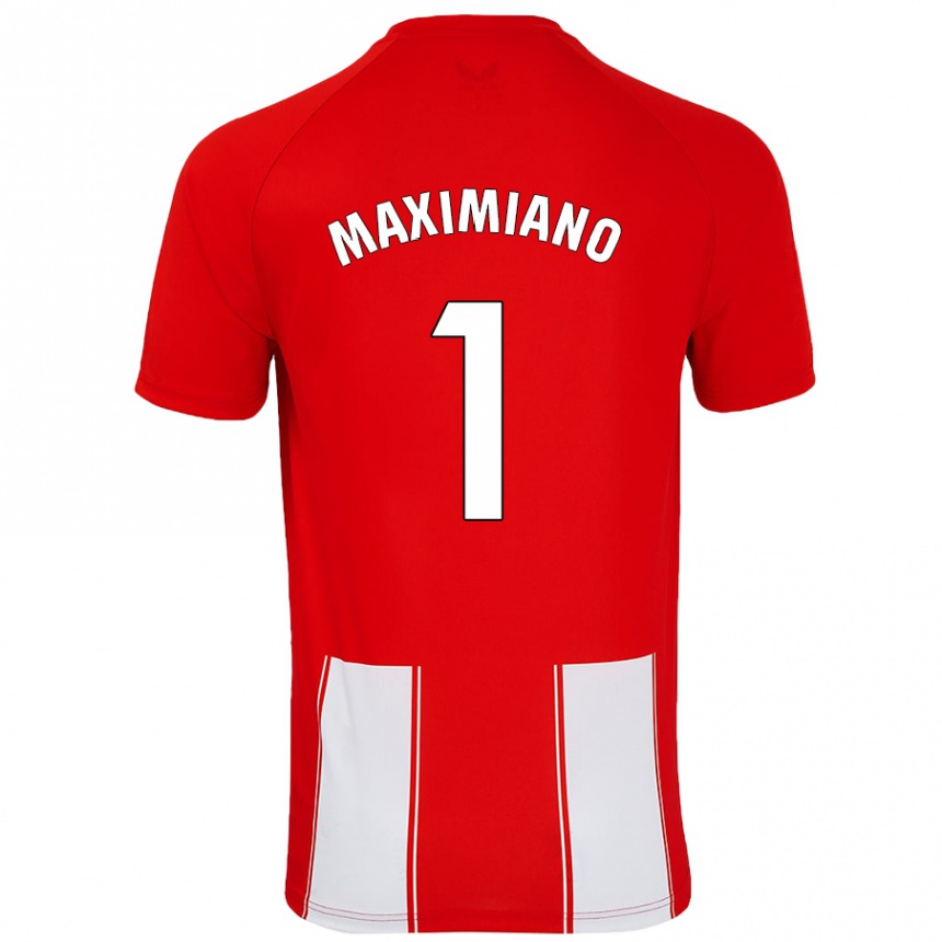 Kinder Fußball Luís Maximiano #1 Rot Weiß Heimtrikot Trikot 2024/25 T-Shirt Luxemburg