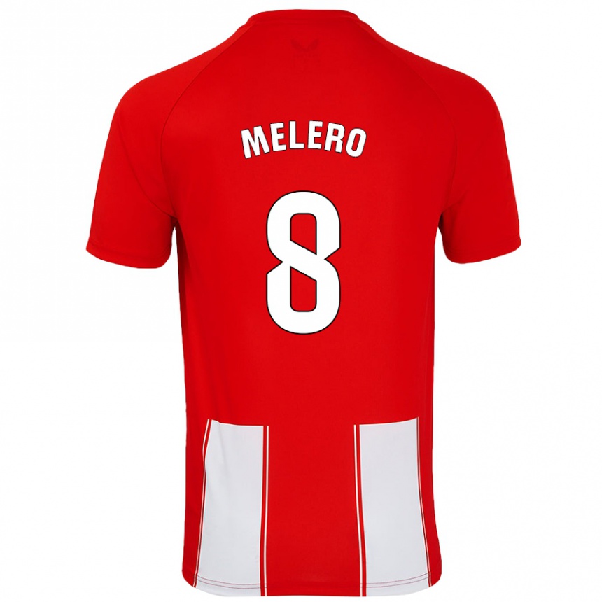 Kinder Fußball Gonzalo Melero #8 Rot Weiß Heimtrikot Trikot 2024/25 T-Shirt Luxemburg