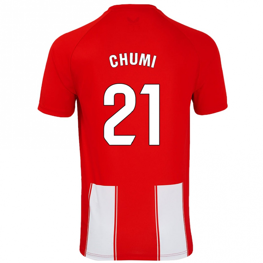 Kinder Fußball Chumi #21 Rot Weiß Heimtrikot Trikot 2024/25 T-Shirt Luxemburg