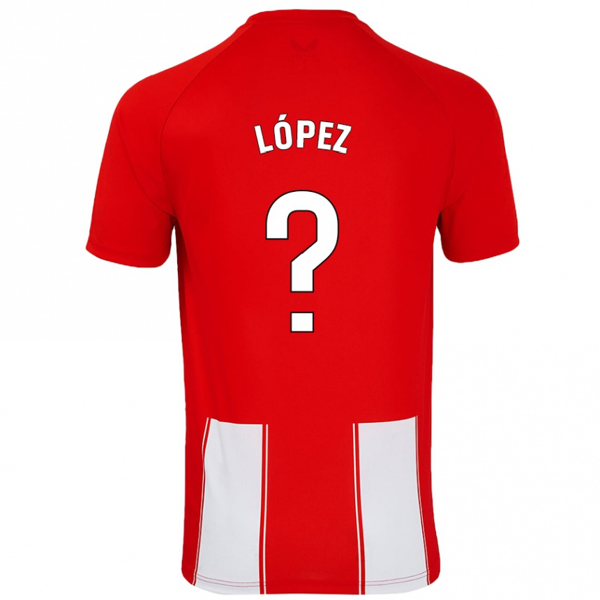 Kinder Fußball Jesús López #0 Rot Weiß Heimtrikot Trikot 2024/25 T-Shirt Luxemburg