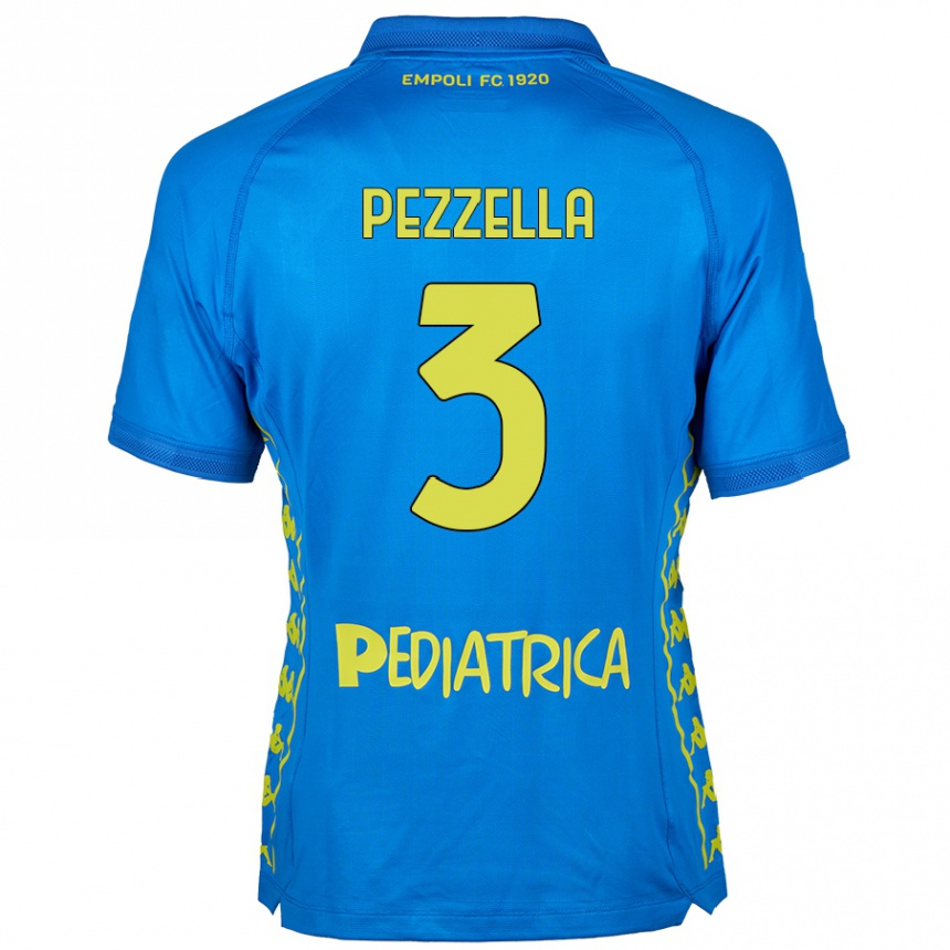 Kinder Fußball Giuseppe Pezzella #3 Blau Heimtrikot Trikot 2024/25 T-Shirt Luxemburg