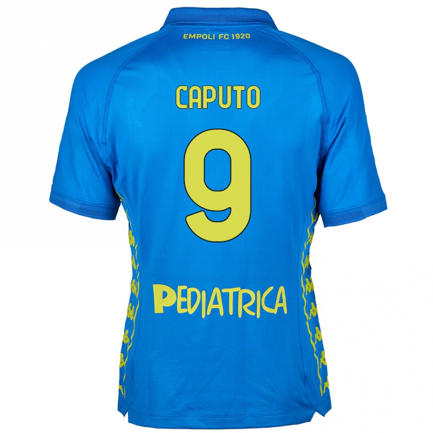 Kinder Fußball Francesco Caputo #9 Blau Heimtrikot Trikot 2024/25 T-Shirt Luxemburg