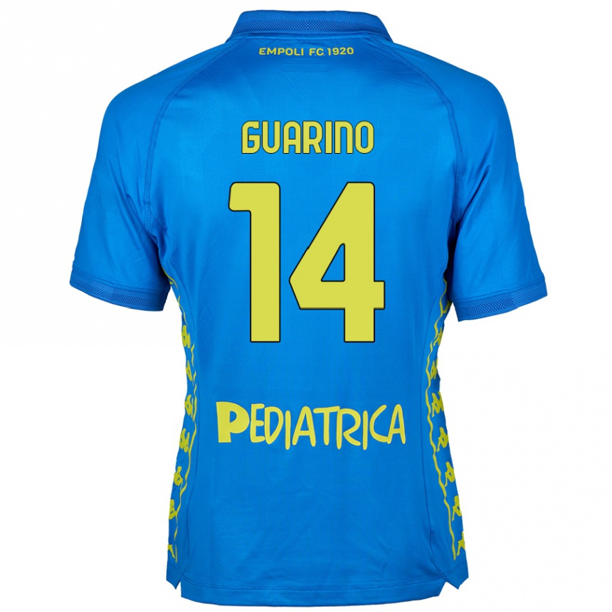 Kinder Fußball Gabriele Guarino #14 Blau Heimtrikot Trikot 2024/25 T-Shirt Luxemburg