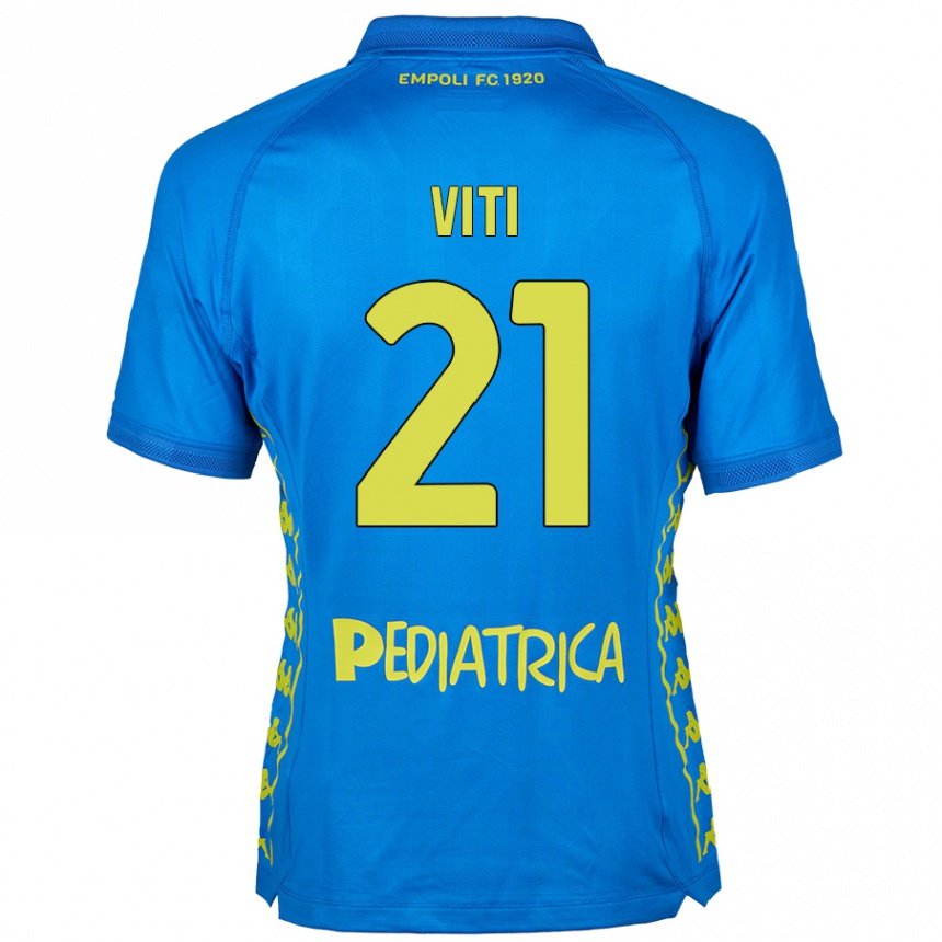 Kinder Fußball Mattia Viti #21 Blau Heimtrikot Trikot 2024/25 T-Shirt Luxemburg