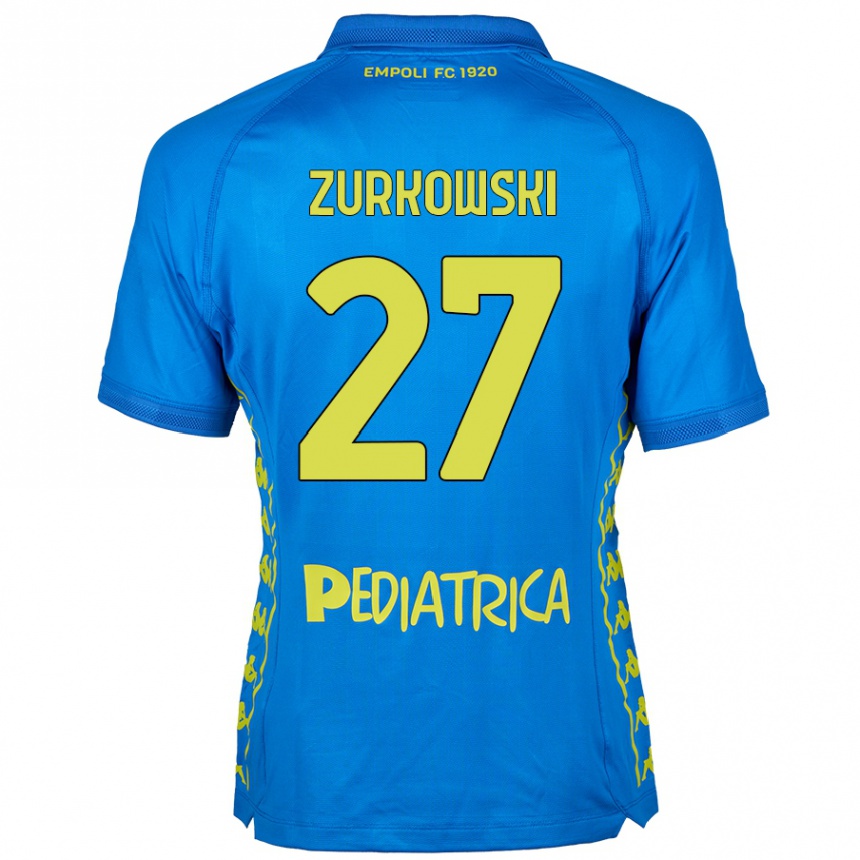 Kinder Fußball Szymon Żurkowski #27 Blau Heimtrikot Trikot 2024/25 T-Shirt Luxemburg