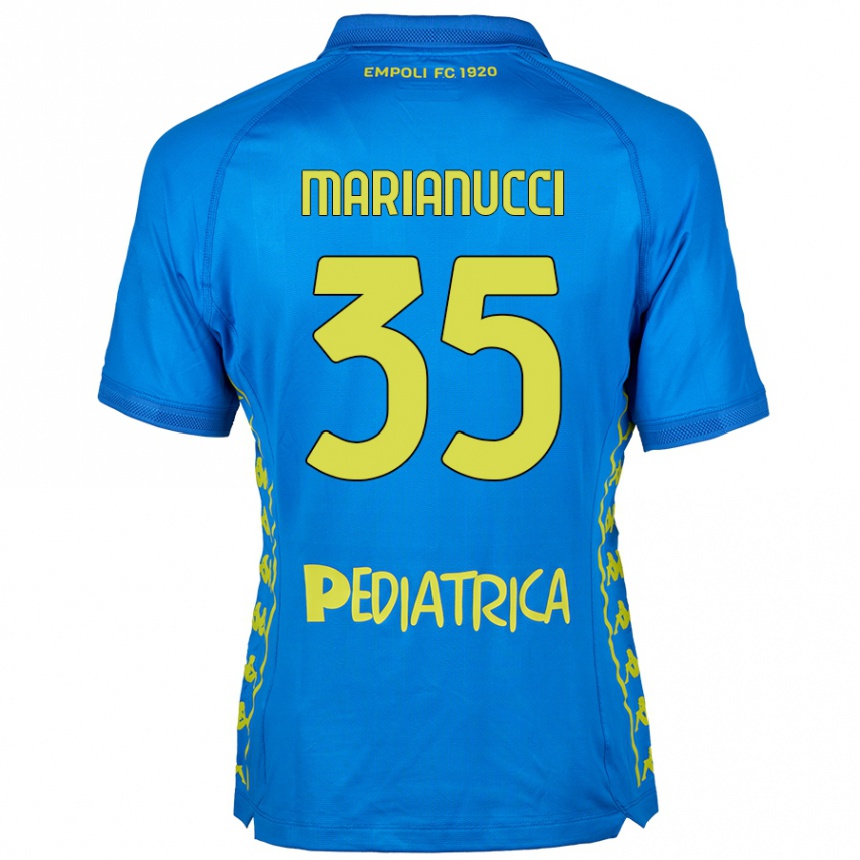 Kinder Fußball Luca Marianucci #35 Blau Heimtrikot Trikot 2024/25 T-Shirt Luxemburg