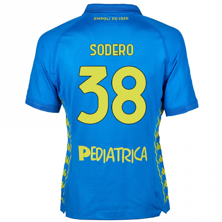 Kinder Fußball Andrea Sodero #38 Blau Heimtrikot Trikot 2024/25 T-Shirt Luxemburg