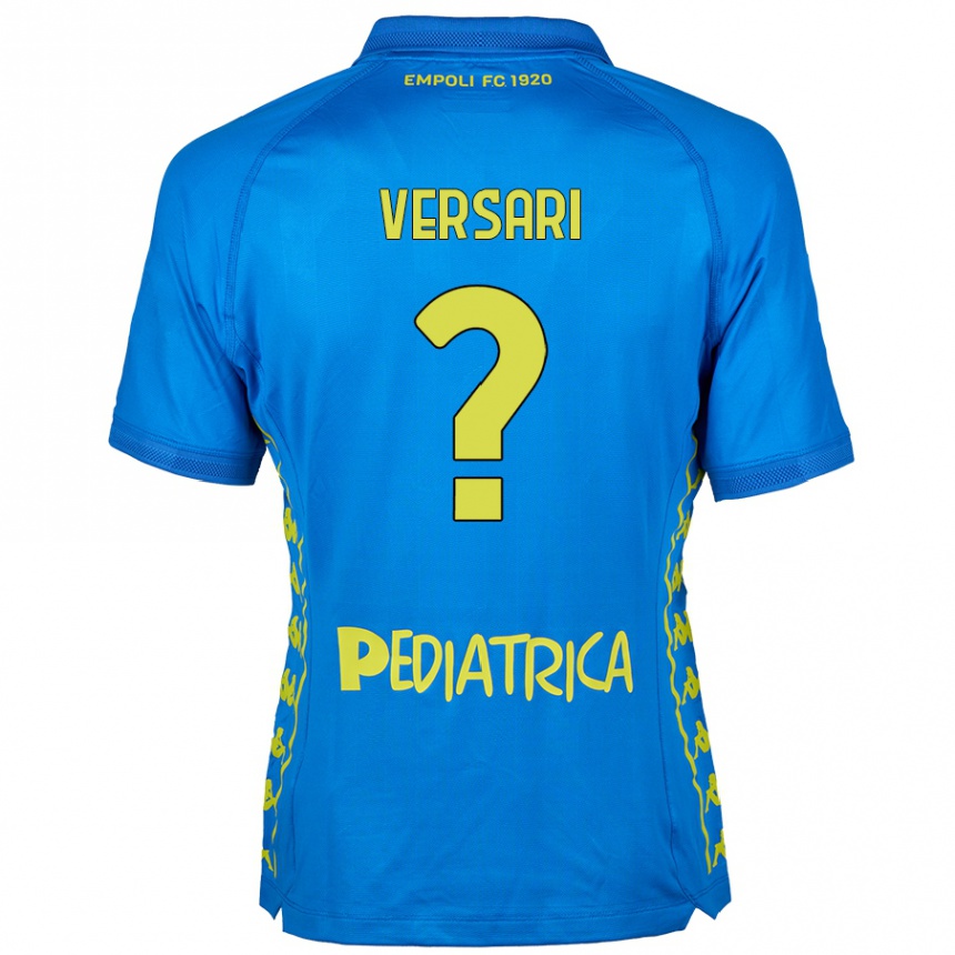 Kinder Fußball Francesco Versari #0 Blau Heimtrikot Trikot 2024/25 T-Shirt Luxemburg