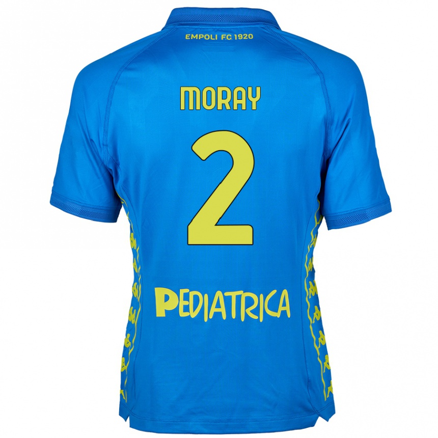 Kinder Fußball Jeremy Moray #2 Blau Heimtrikot Trikot 2024/25 T-Shirt Luxemburg