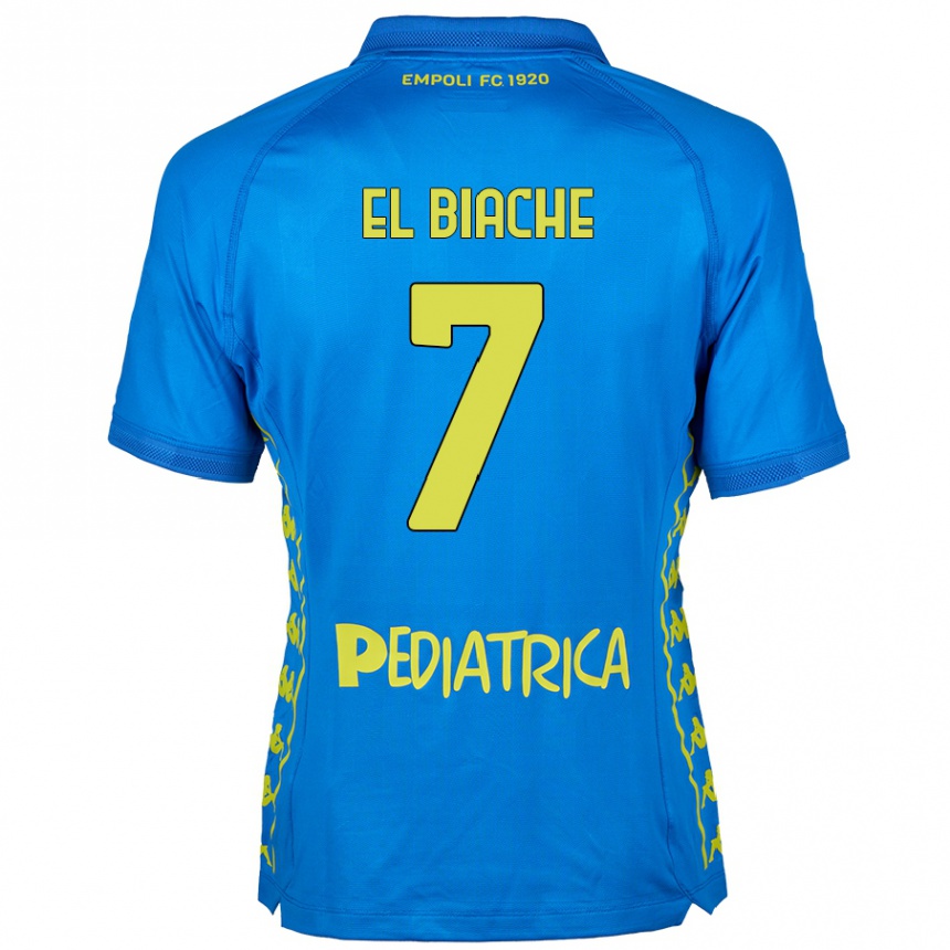 Kinder Fußball Noah El Biache #7 Blau Heimtrikot Trikot 2024/25 T-Shirt Luxemburg