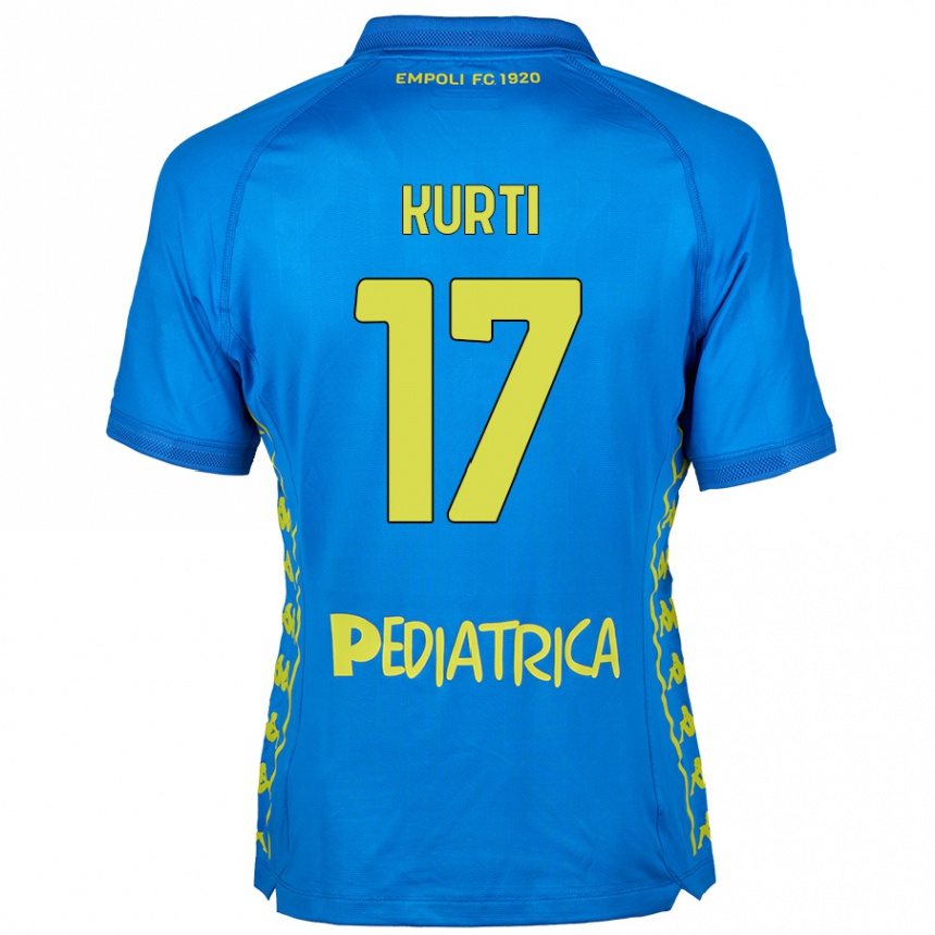 Kinder Fußball Adi Kurti #17 Blau Heimtrikot Trikot 2024/25 T-Shirt Luxemburg