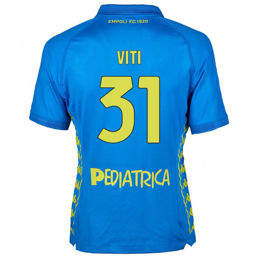 Kinder Fußball Vittorio Viti #31 Blau Heimtrikot Trikot 2024/25 T-Shirt Luxemburg