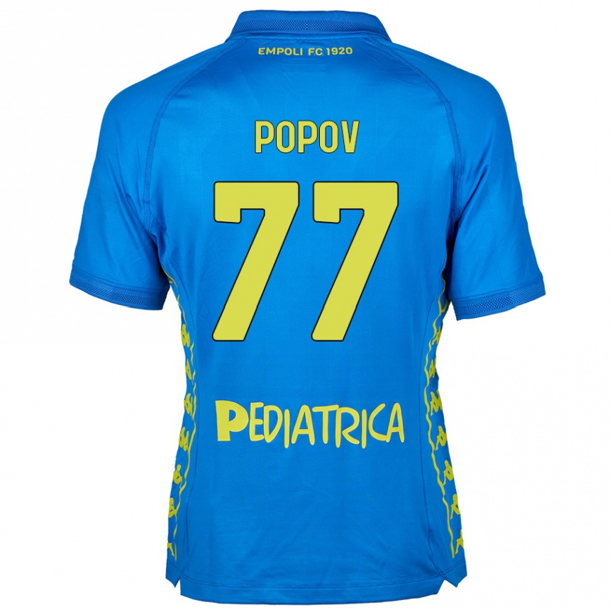 Kinder Fußball Bogdan Popov #77 Blau Heimtrikot Trikot 2024/25 T-Shirt Luxemburg