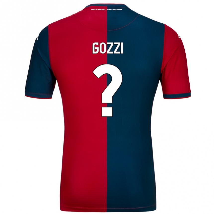 Kinder Fußball Paolo Gozzi #0 Rot Dunkelblau Heimtrikot Trikot 2024/25 T-Shirt Luxemburg