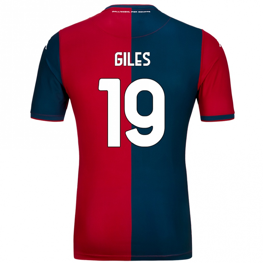 Kinder Fußball Heidi Giles #19 Rot Dunkelblau Heimtrikot Trikot 2024/25 T-Shirt Luxemburg