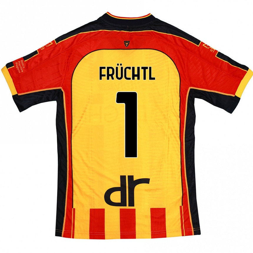 Kinder Fußball Christian Früchtl #1 Gelb Rot Heimtrikot Trikot 2024/25 T-Shirt Luxemburg