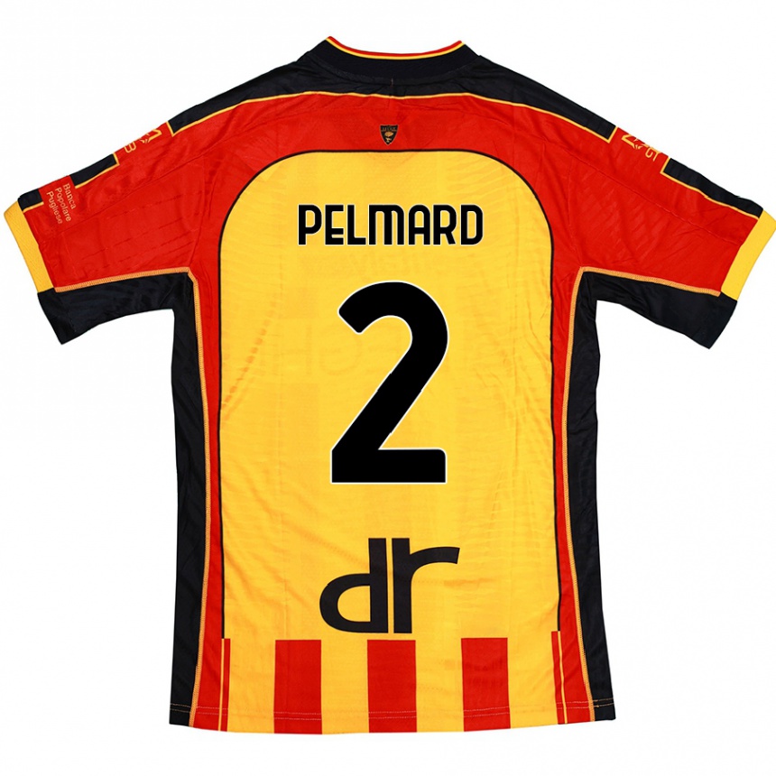 Kinder Fußball Andy Pelmard #2 Gelb Rot Heimtrikot Trikot 2024/25 T-Shirt Luxemburg