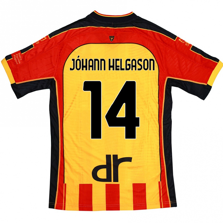 Kinder Fußball Thórir Jóhann Helgason #14 Gelb Rot Heimtrikot Trikot 2024/25 T-Shirt Luxemburg