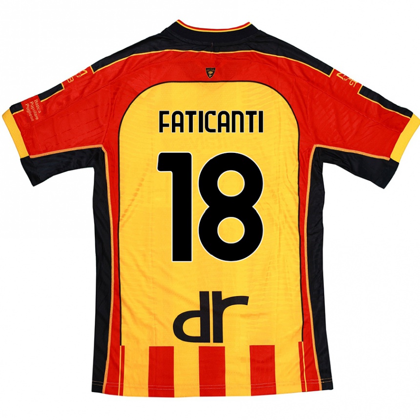 Kinder Fußball Giacomo Faticanti #18 Gelb Rot Heimtrikot Trikot 2024/25 T-Shirt Luxemburg