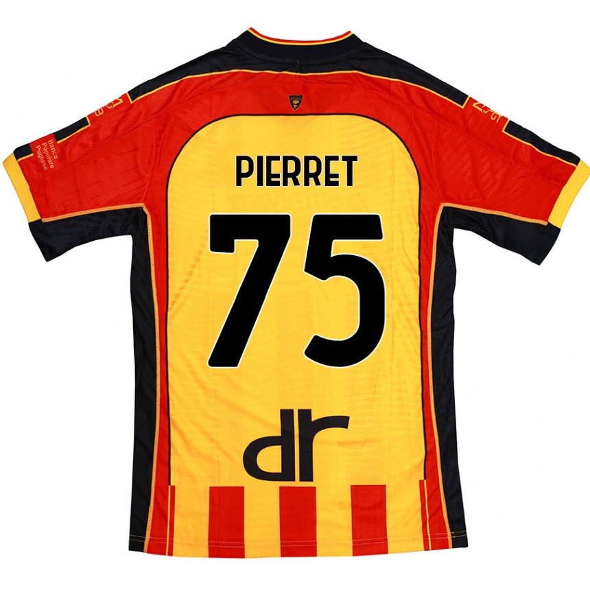 Kinder Fußball Balthazar Pierret #75 Gelb Rot Heimtrikot Trikot 2024/25 T-Shirt Luxemburg