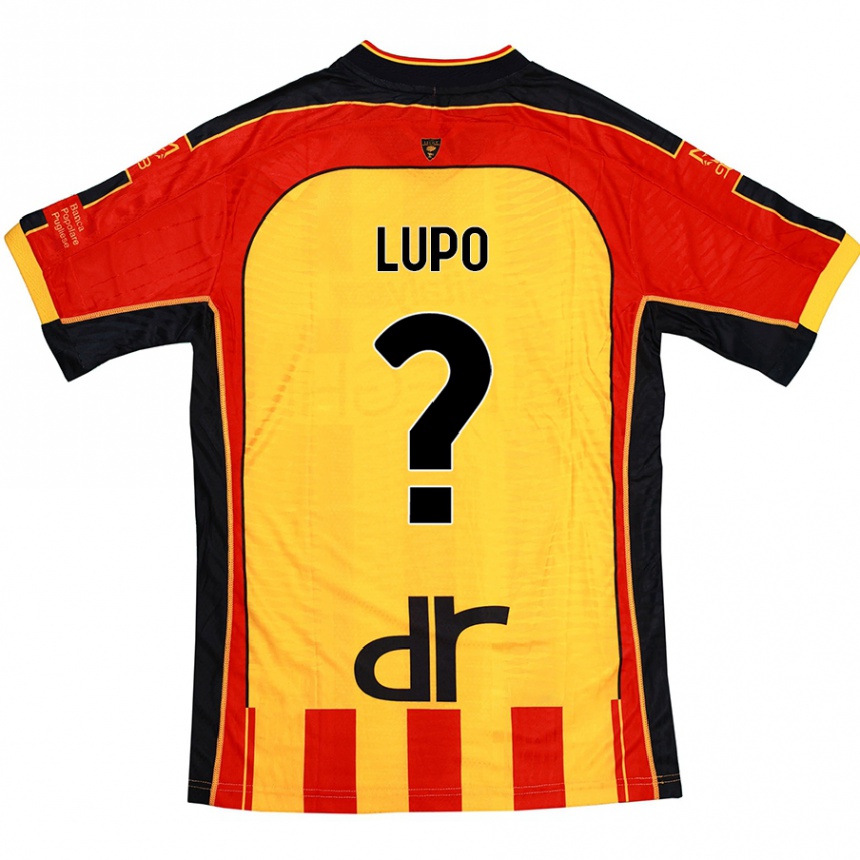 Kinder Fußball Christian Lupo #0 Gelb Rot Heimtrikot Trikot 2024/25 T-Shirt Luxemburg