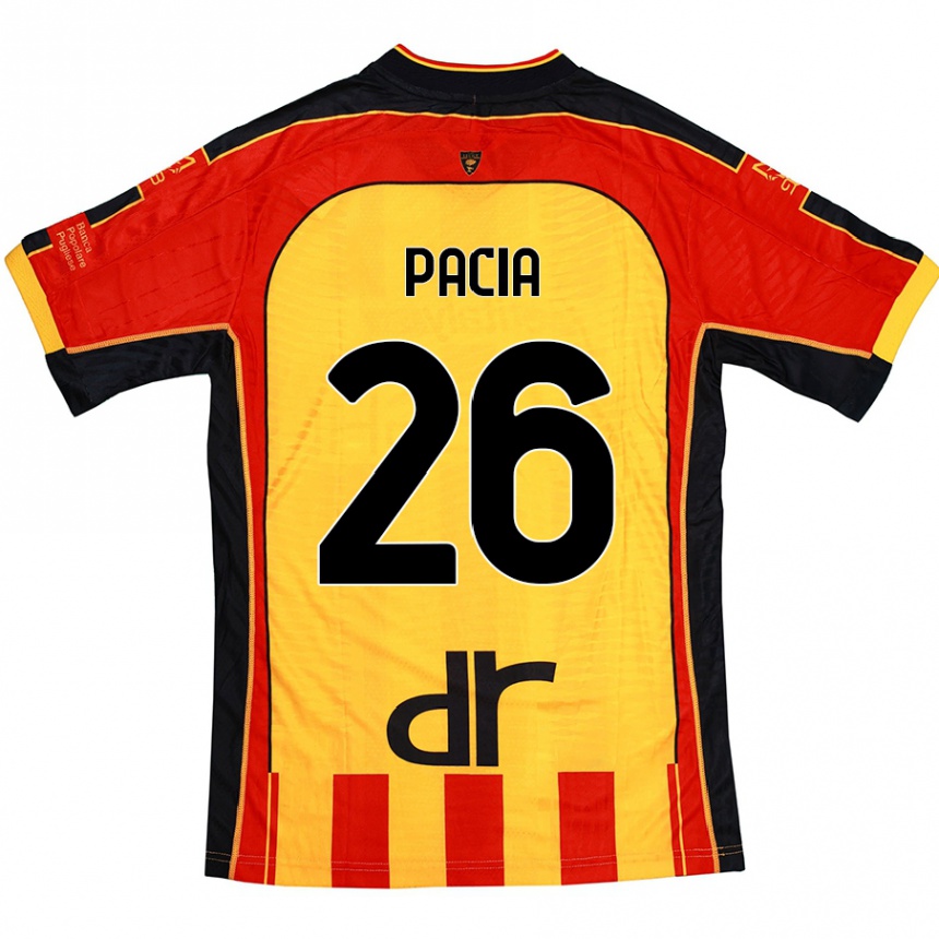 Kinder Fußball Fabiano Pacia #26 Gelb Rot Heimtrikot Trikot 2024/25 T-Shirt Luxemburg