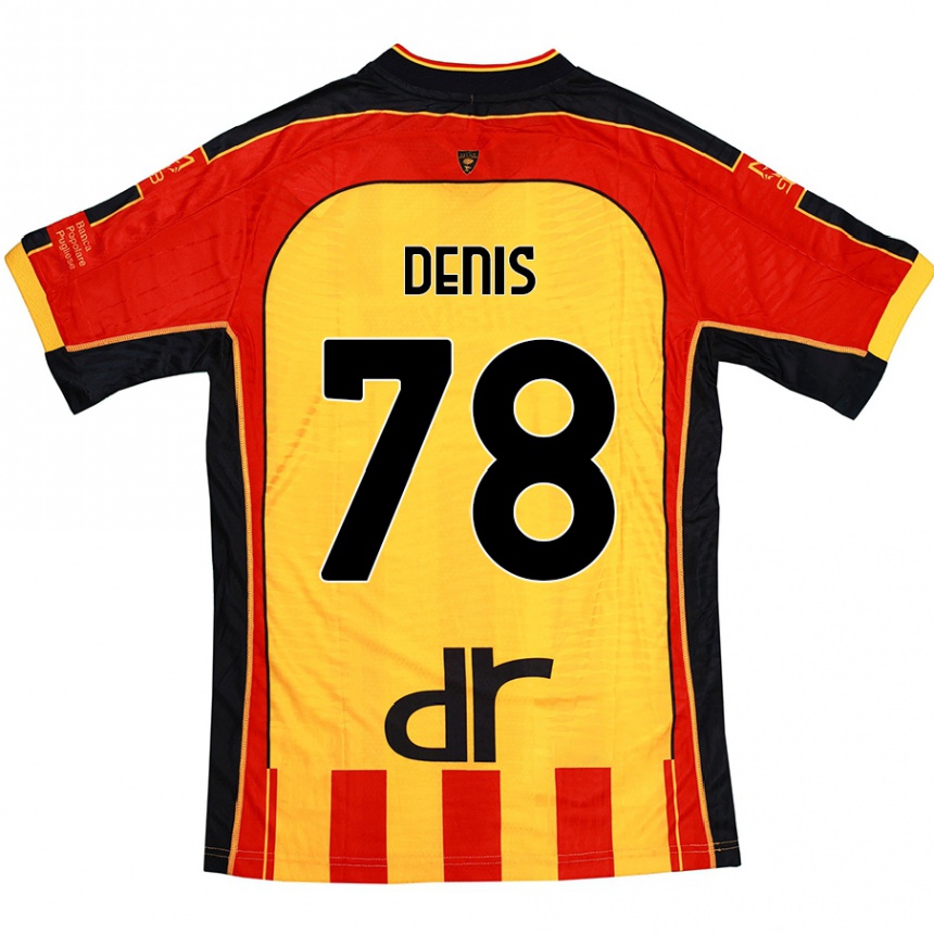 Kinder Fußball Max Denis #78 Gelb Rot Heimtrikot Trikot 2024/25 T-Shirt Luxemburg