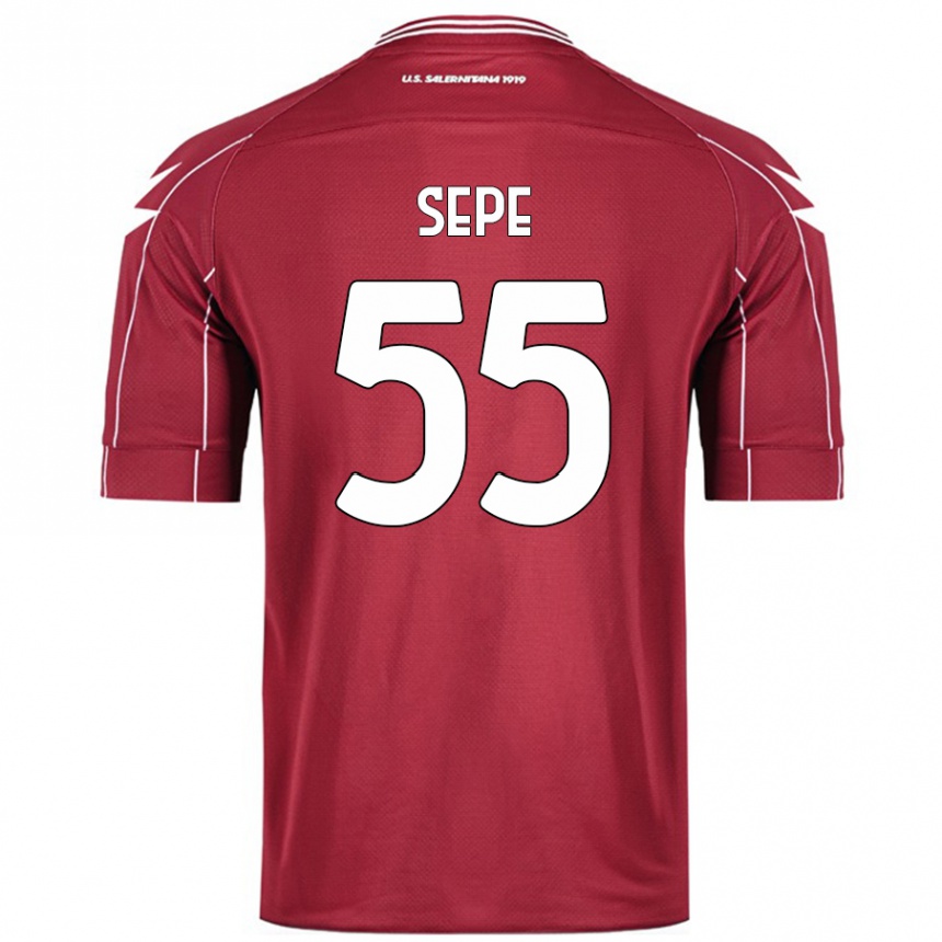 Kinder Fußball Luigi Sepe #55 Burgundrot Heimtrikot Trikot 2024/25 T-Shirt Luxemburg