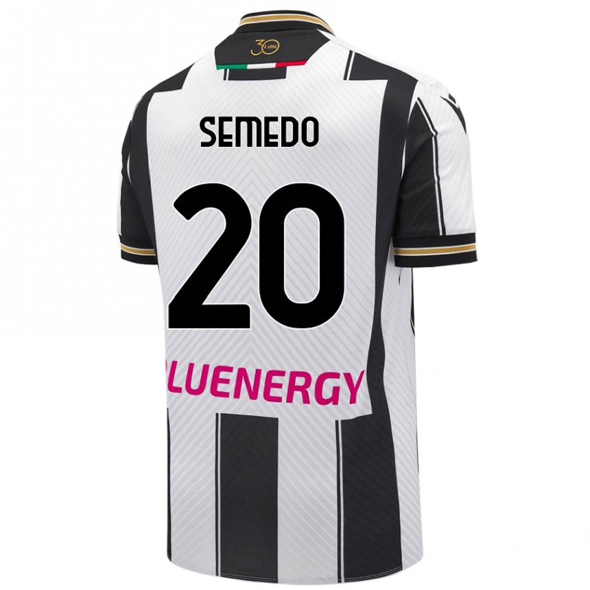 Kinder Fußball Vivaldo Semedo #20 Weiß Schwarz Heimtrikot Trikot 2024/25 T-Shirt Luxemburg