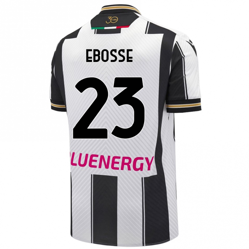 Kinder Fußball Enzo Ebosse #23 Weiß Schwarz Heimtrikot Trikot 2024/25 T-Shirt Luxemburg